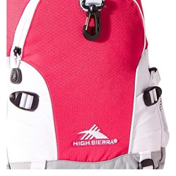 NWT High Sierra Backpack Waterproof Diaper Bag Hike Laptop Pink White Gray Baby - Picture 5 of 12
